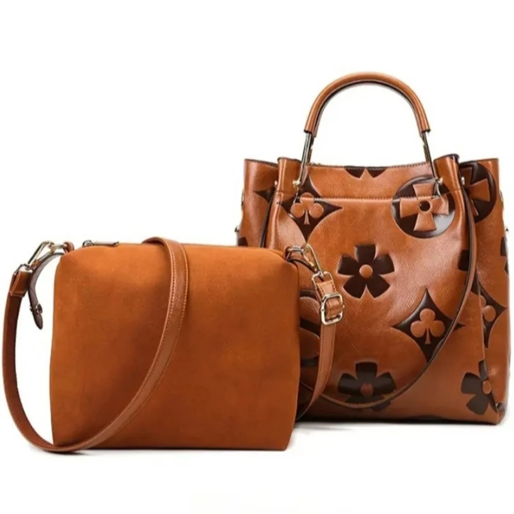 Stylish Brown Leather Tote Bag